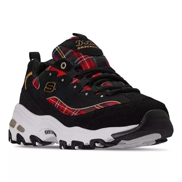 Women’s Skechers D’Lites Mountain Alps Black sneakers - Picture 1 of 10